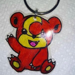 Handmade Pokemon Teddiursa Keychain